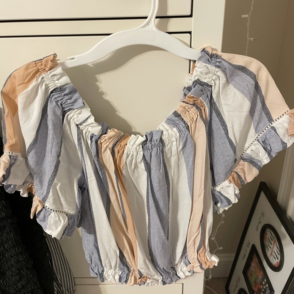 Off the shoulder trendy top